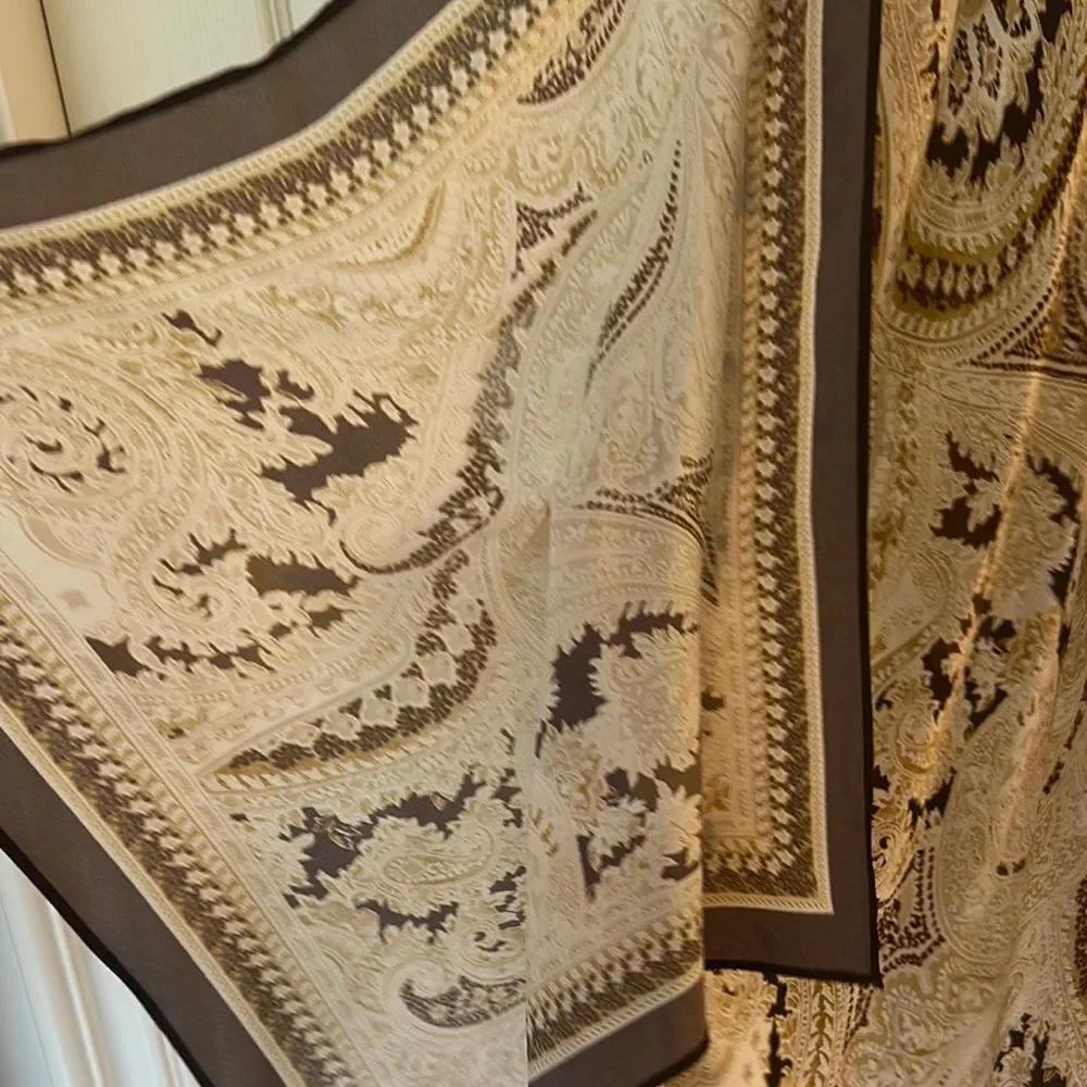 L'AGENCE Elise Paisley Halter Cover-Up Midi Dress - Picture 4 of 4